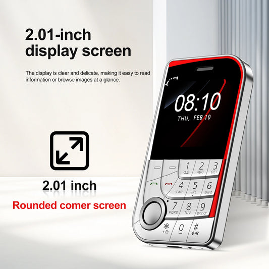 SERVO V10 Card Mobile Phone 2.01" Screen Magic Voice Speed Dial Flashlight FM Radio MP4 Player 2G GSM Dual SIM Small Cellphones