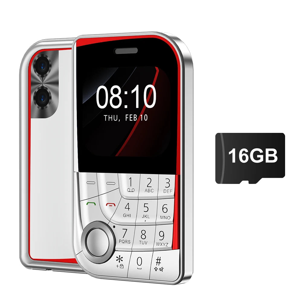 SERVO V10 Card Mobile Phone 2.01" Screen Magic Voice Speed Dial Flashlight FM Radio MP4 Player 2G GSM Dual SIM Small Cellphones