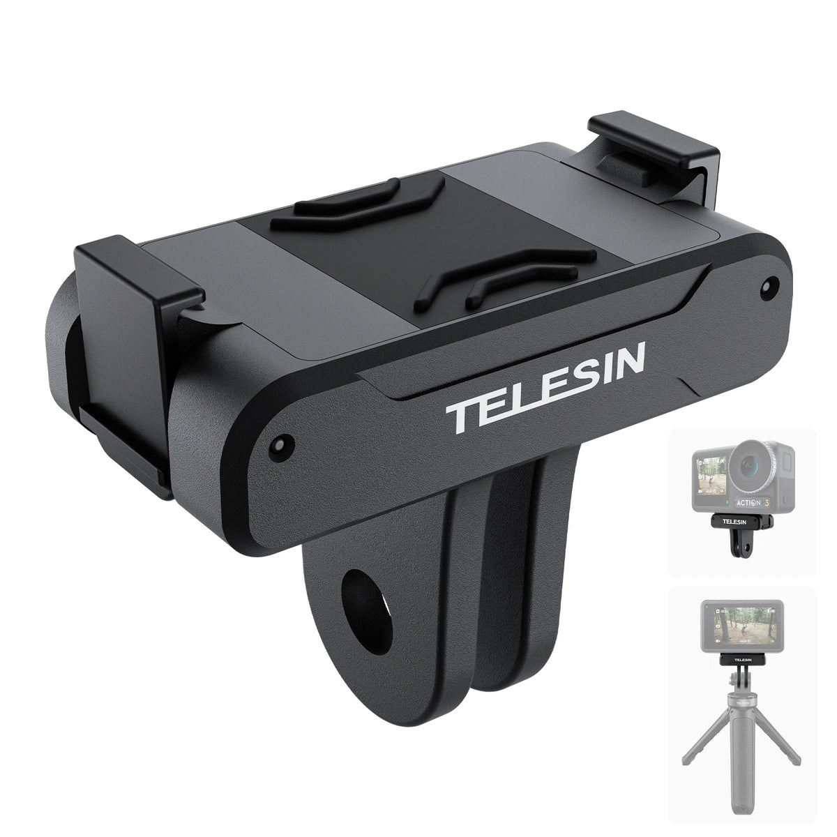 TELESIN Magnetic Two Claw Adapter Action Camera Accessories For DJI OSMO Action 3 4 Adapter