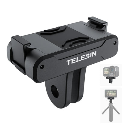 TELESIN Magnetic Two Claw Adapter Action Camera Accessories For DJI OSMO Action 3 4 Adapter