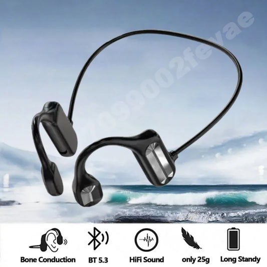 BMAD Bone Conduction Wireless Earphone Bluetooth 5.3 IPX8 Waterproof Swimming Headset With Mic Long Lasting Sports Headphones