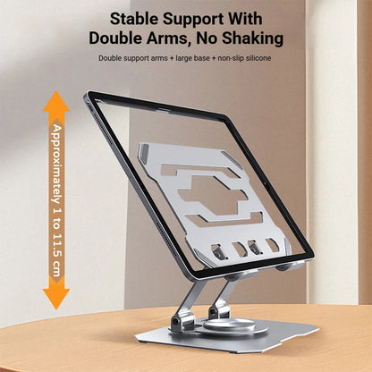 Tablet Holder Carbon Steel Stand With 360° Rotation Adjustable Stand For iPad Pro Air Mini Mobile Phone Desk Bracket