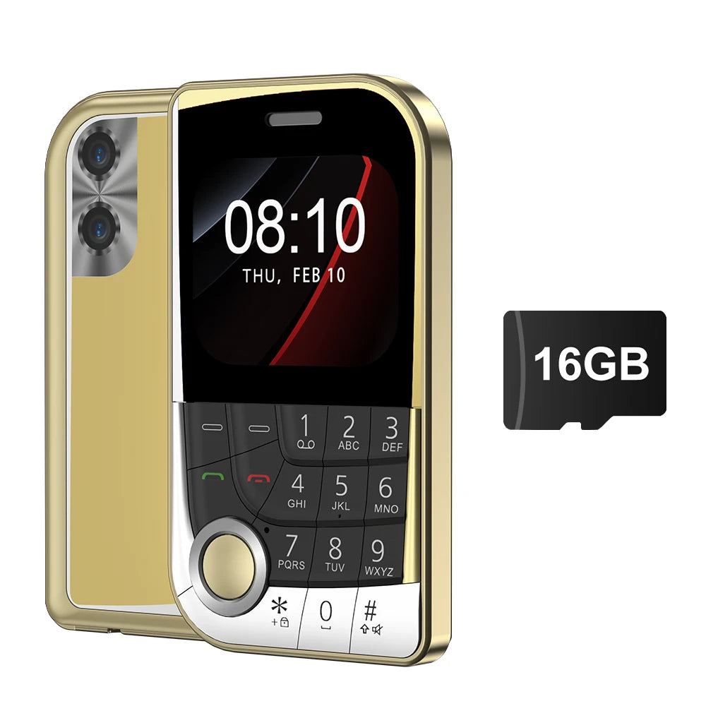 SERVO V10 Card Mobile Phone 2.01" Screen Magic Voice Speed Dial Flashlight FM Radio MP4 Player 2G GSM Dual SIM Small Cellphones